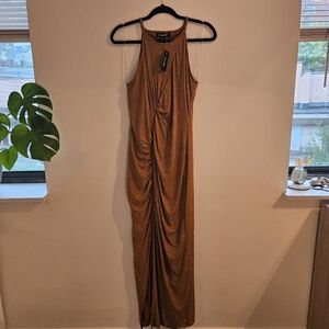 Caramel Sprakle Cocktail Dress
